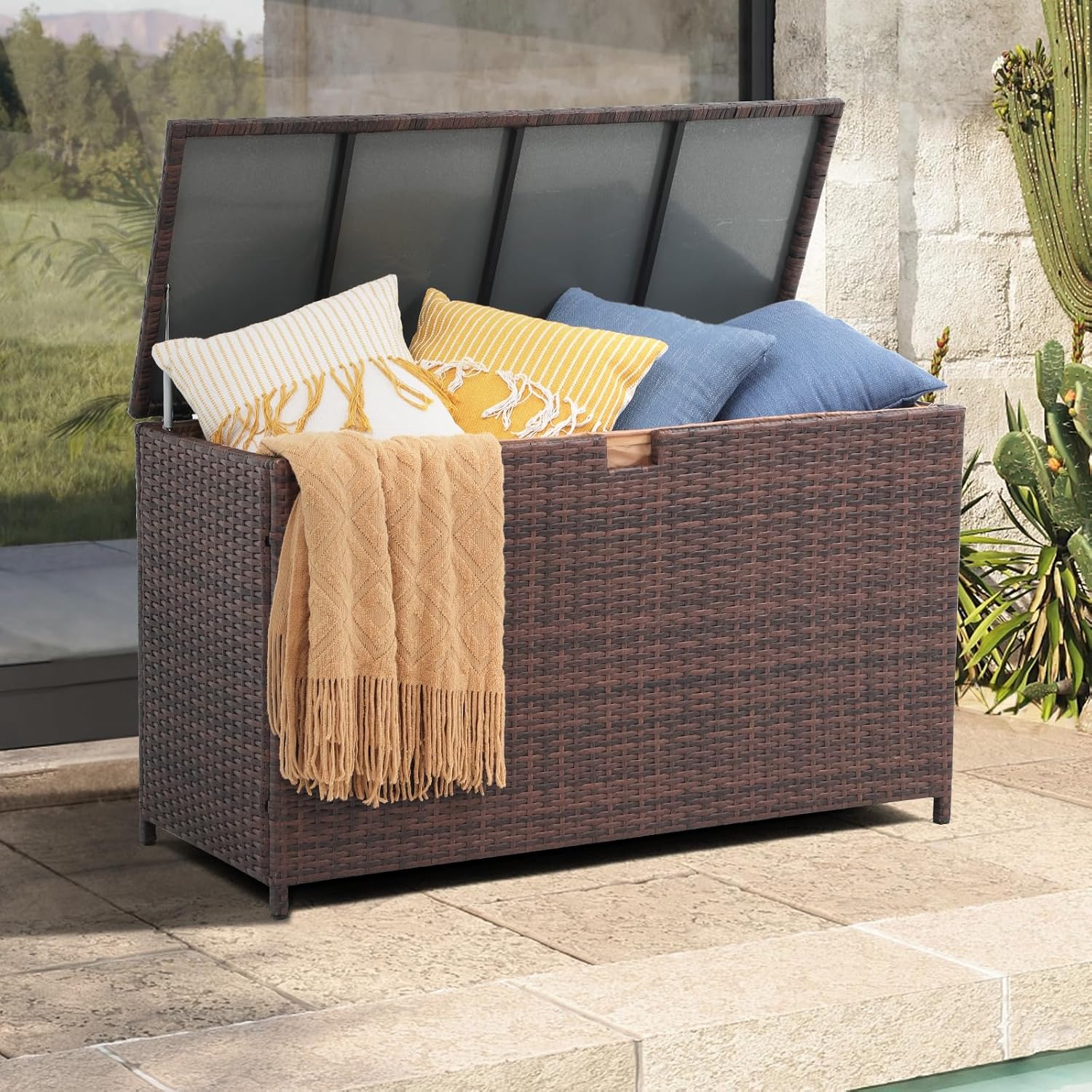 Garden Storage Box - Уличный плетеный ящик для хранения объемом