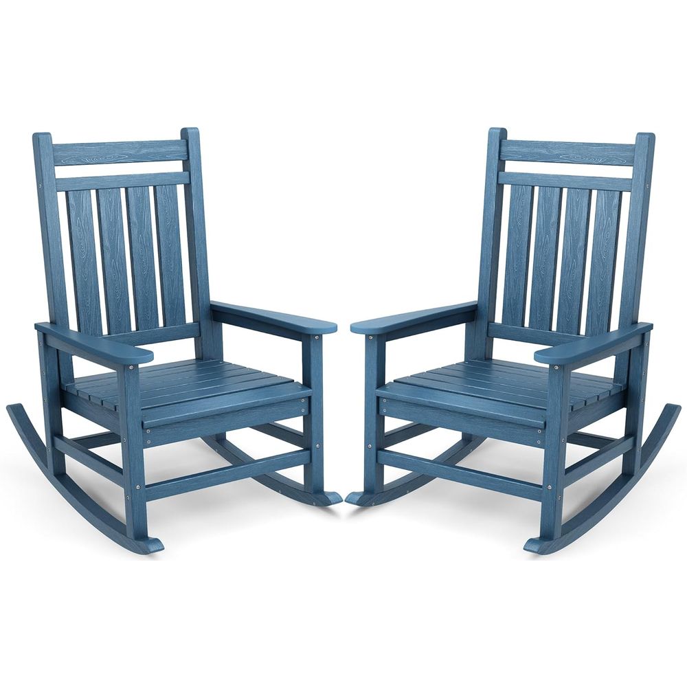 Outdoor Furniture Hdpe - Набор из 2 больших уличных кресел-качалок