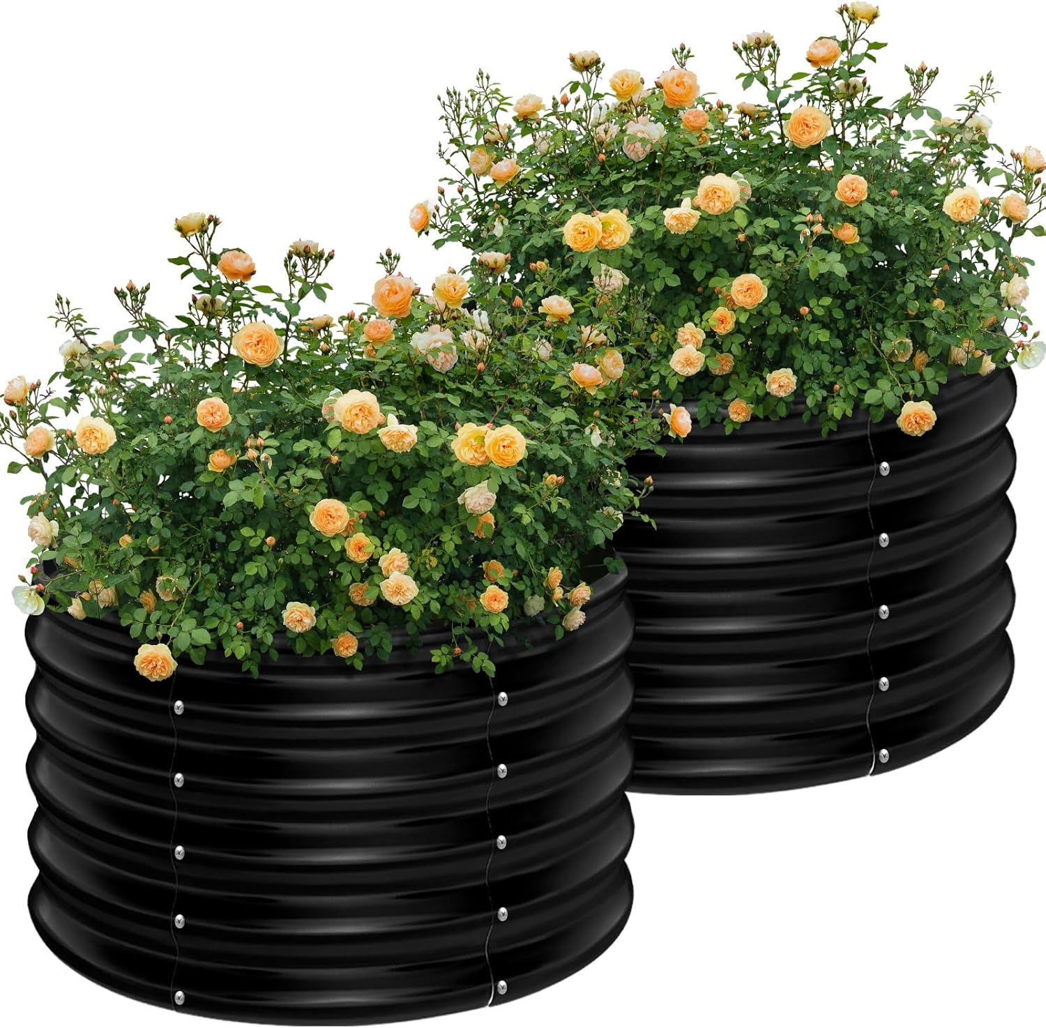 Planter Raised Metal - Комплект из 2 круглых оцинкованных приподнятых