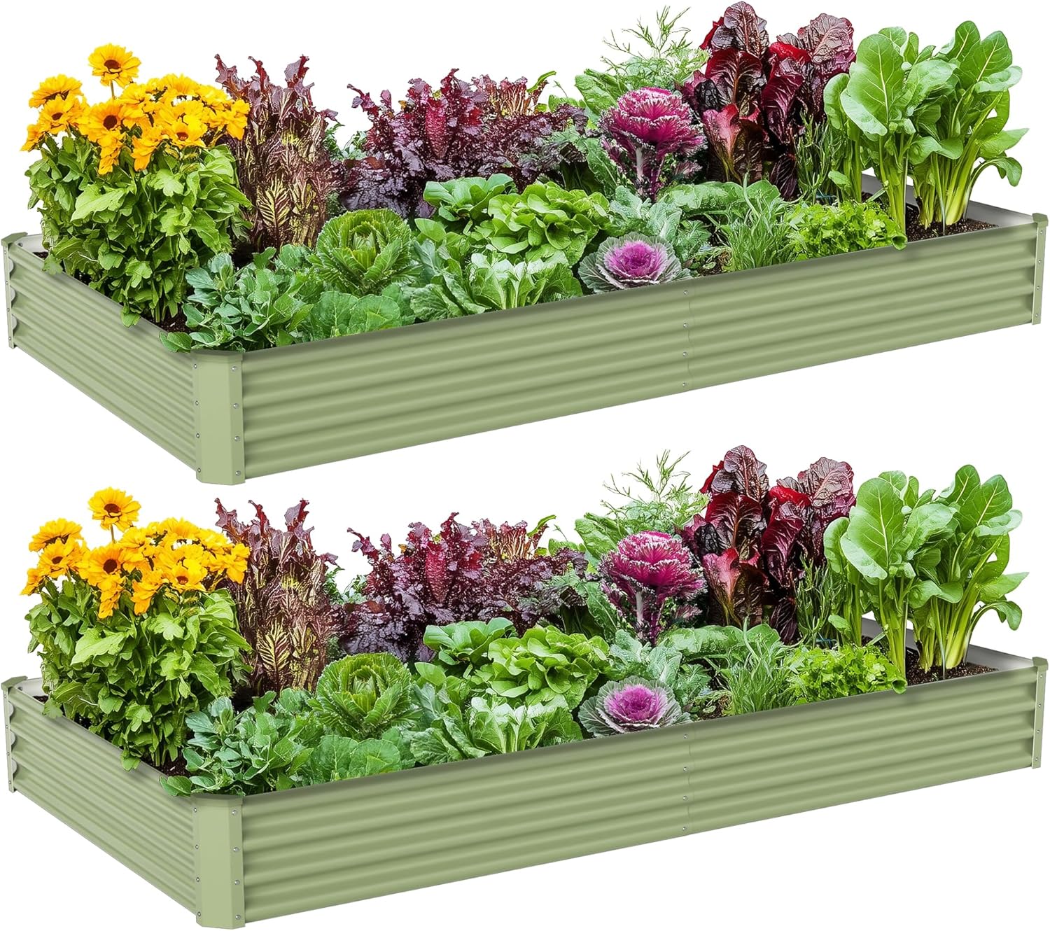 Planter Raised Metal - Металлическая оцинкованная грядка для огорода, 8x4x1