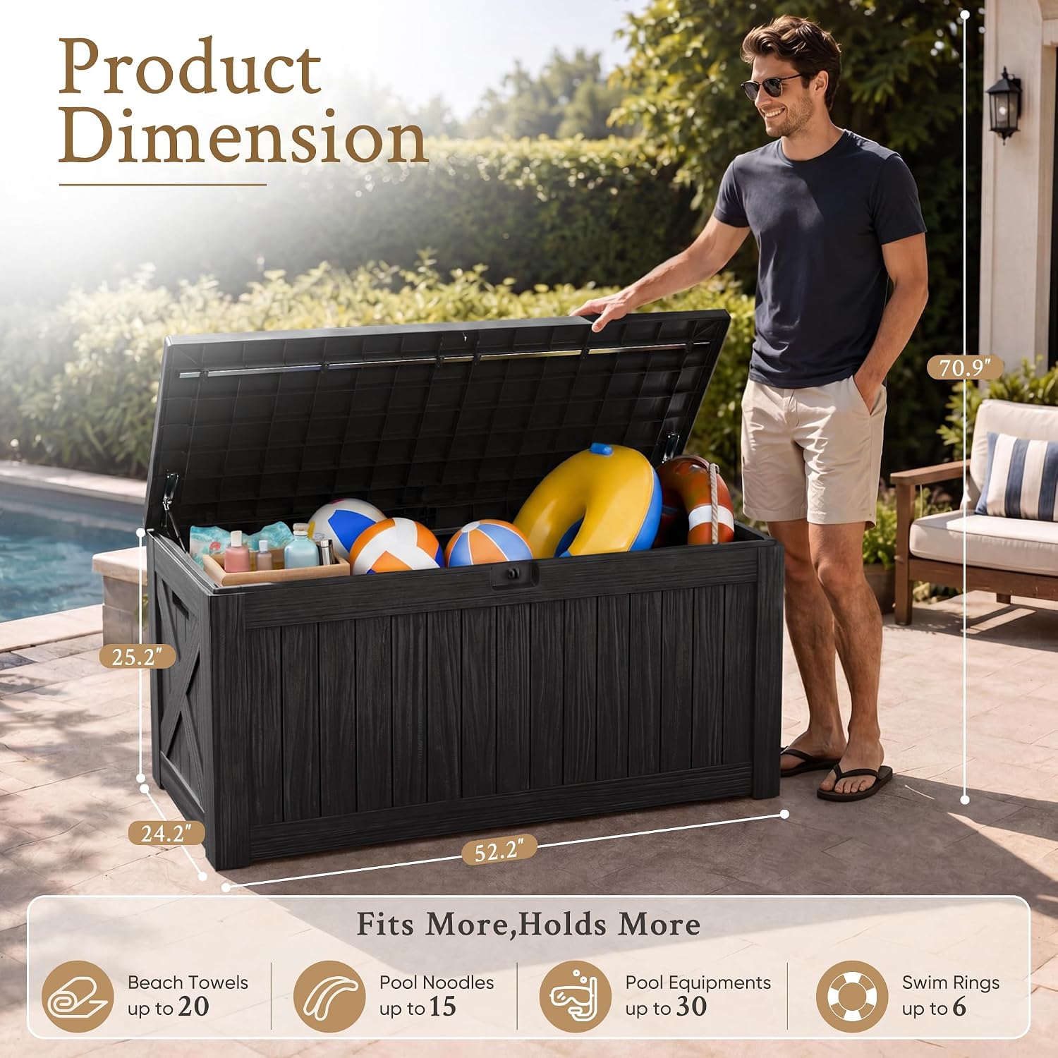 Уличный ящик для хранения, вод – обзор и цена Garden Storage Box