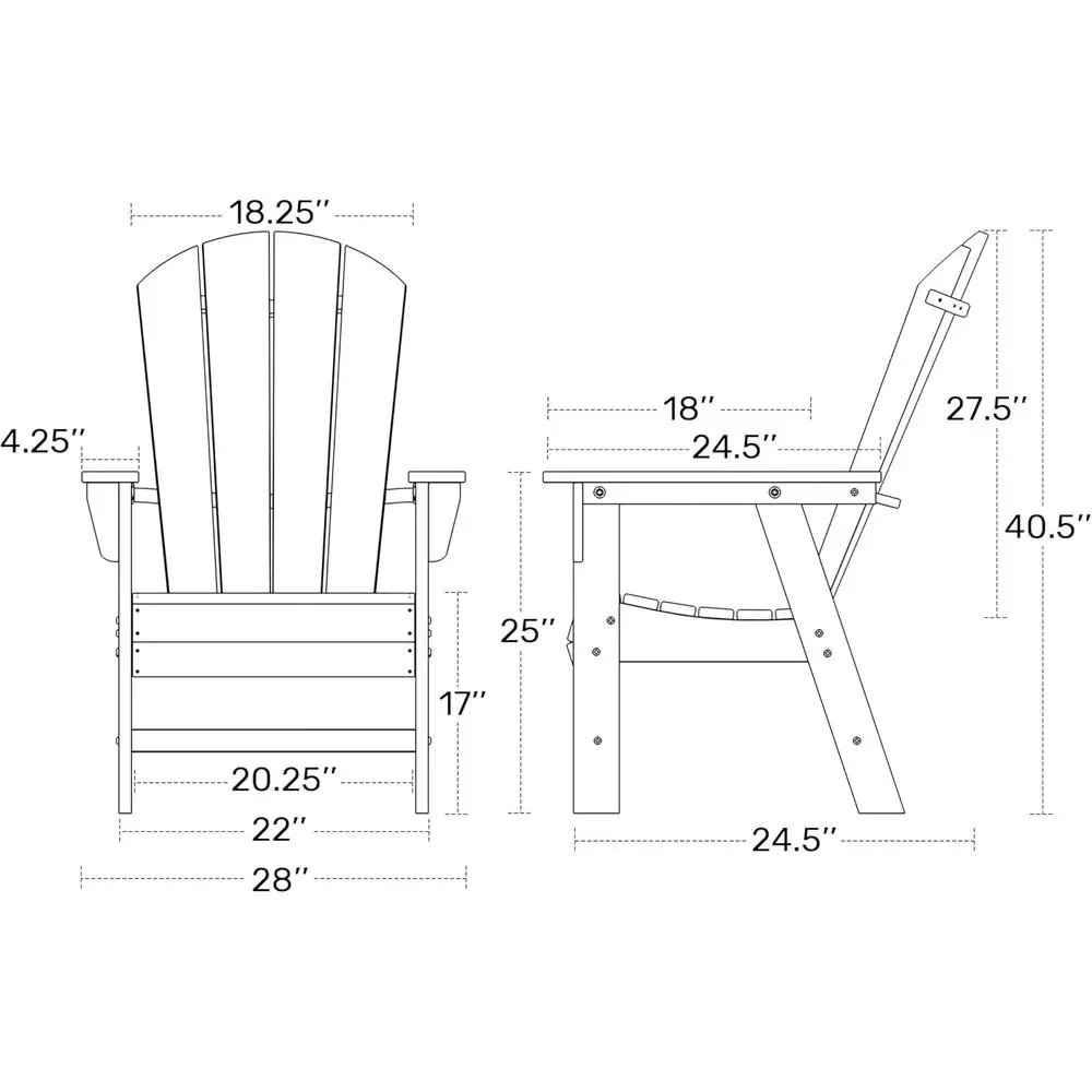 Повседневный обеденный стул Ad – обзор и цена Adirondack Chair Wood