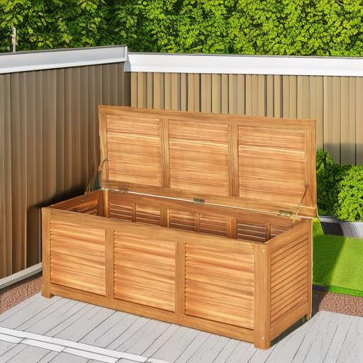 Ящик для хранения из акации, б – обзор и цена Garden Storage Box