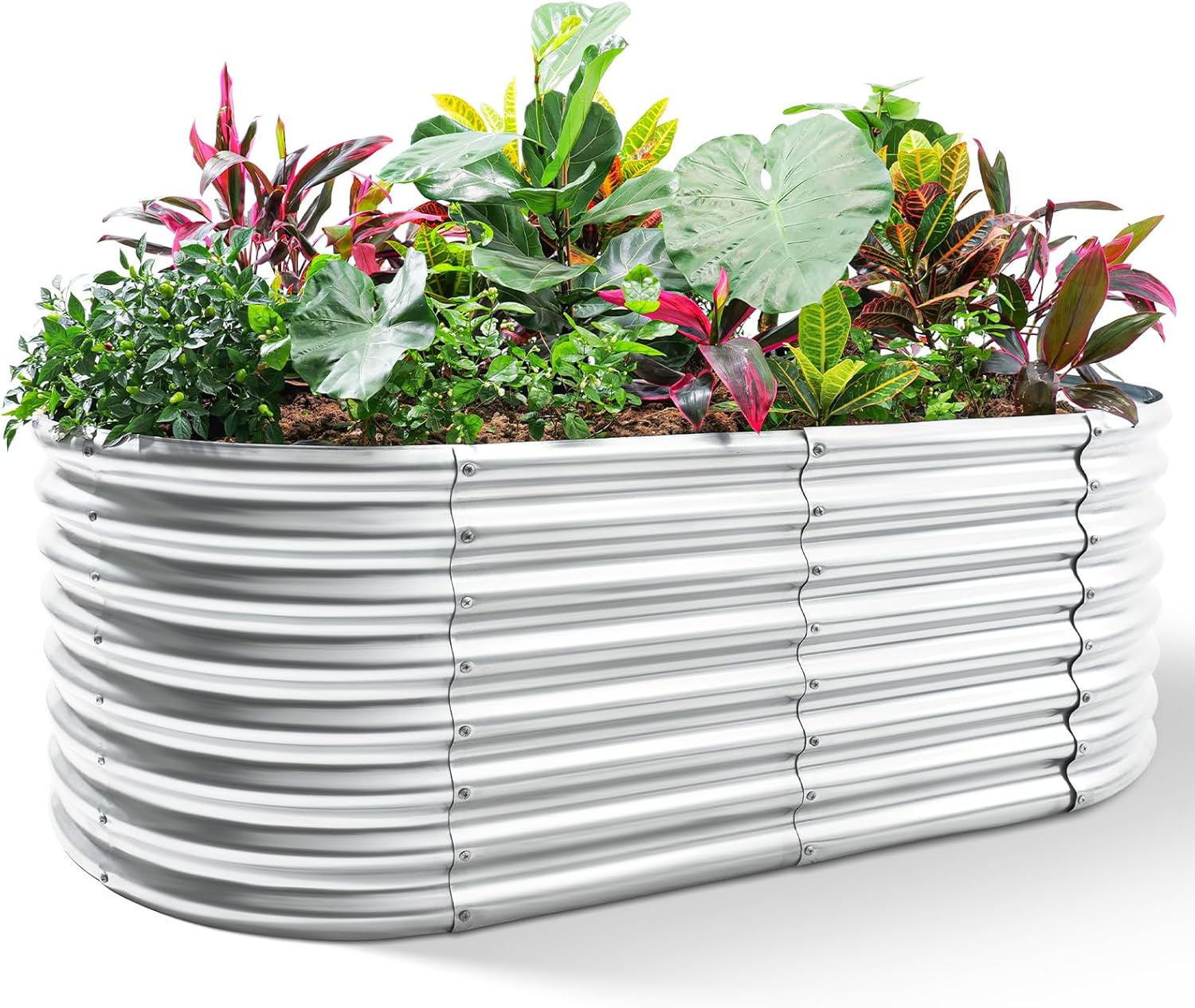 Оцинкованная овальная грядка-к – обзор и цена Planter Raised Metal