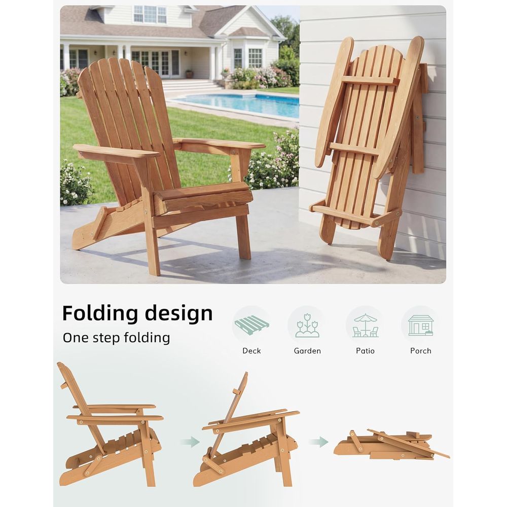 Классический набор из 4-х крес – обзор и цена Adirondack Chair Wood