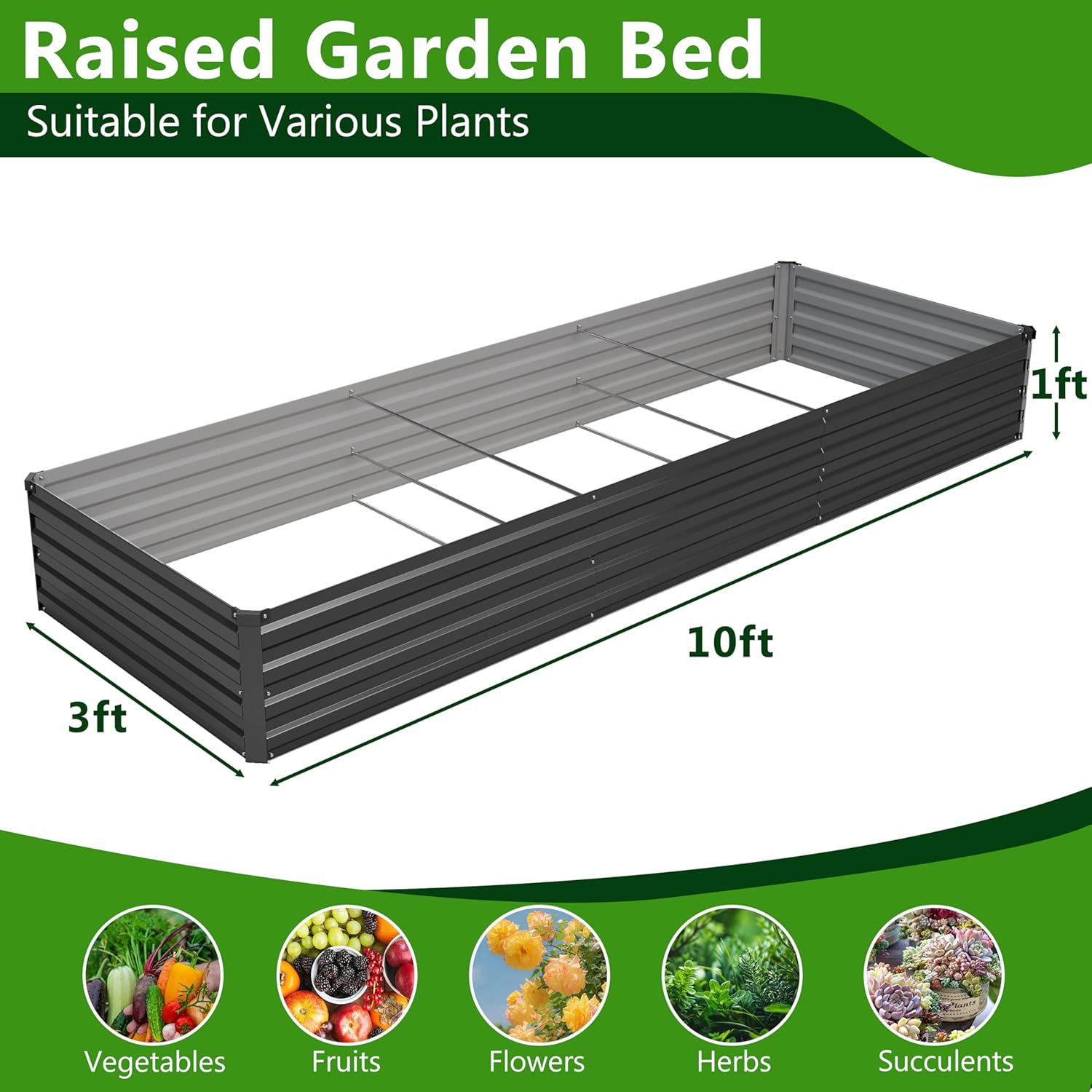 Комплект из 2 оцинкованных при – обзор и цена Planter Raised Metal