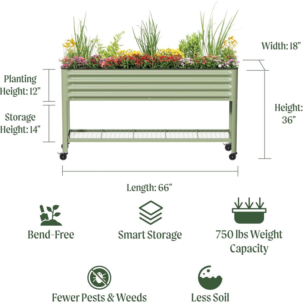 Высокая узкая грядка для сада, – обзор и цена Garden Storage Box