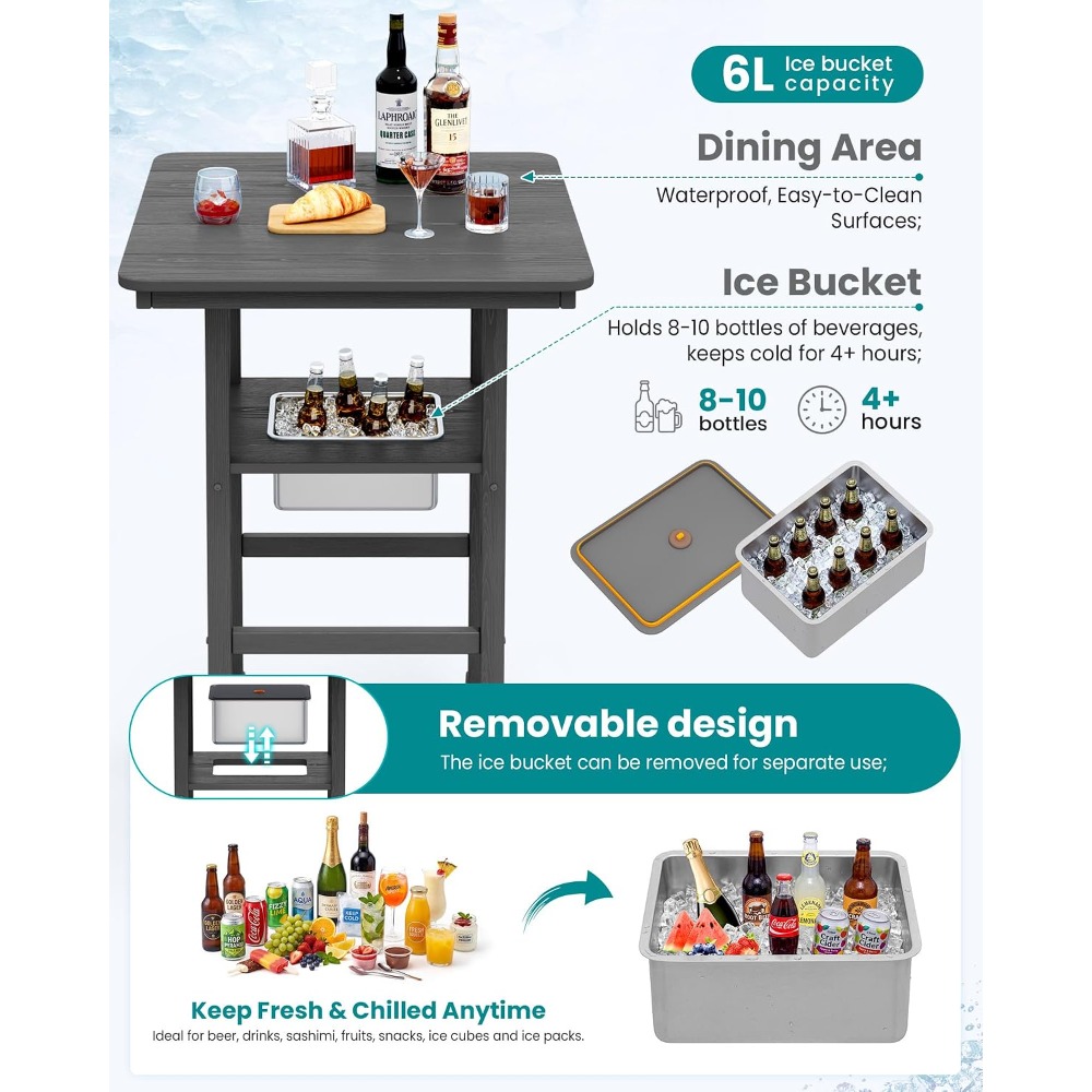 Набор из 4 предметов: уличные  – обзор и цена Outdoor Furniture Hdpe