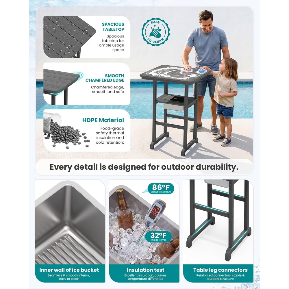 Набор из 4 предметов: уличные  – обзор и цена Outdoor Furniture Hdpe