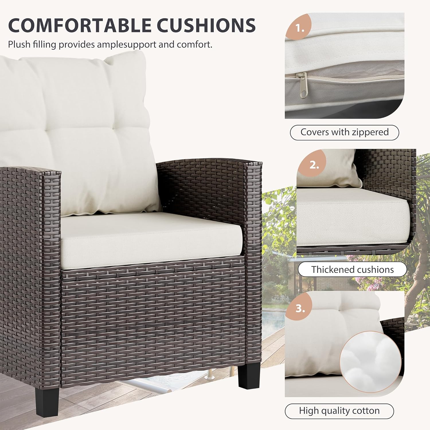Бежевый компактный комплект из – обзор и цена Outdoor Furniture Cushions