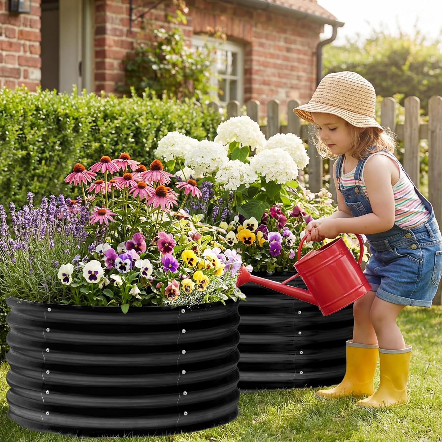 Комплект из 2 круглых оцинкова – обзор и цена Planter Raised Metal