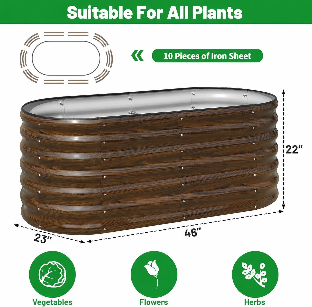 Набор оцинкованных стальных пр – обзор и цена Planter Raised Metal
