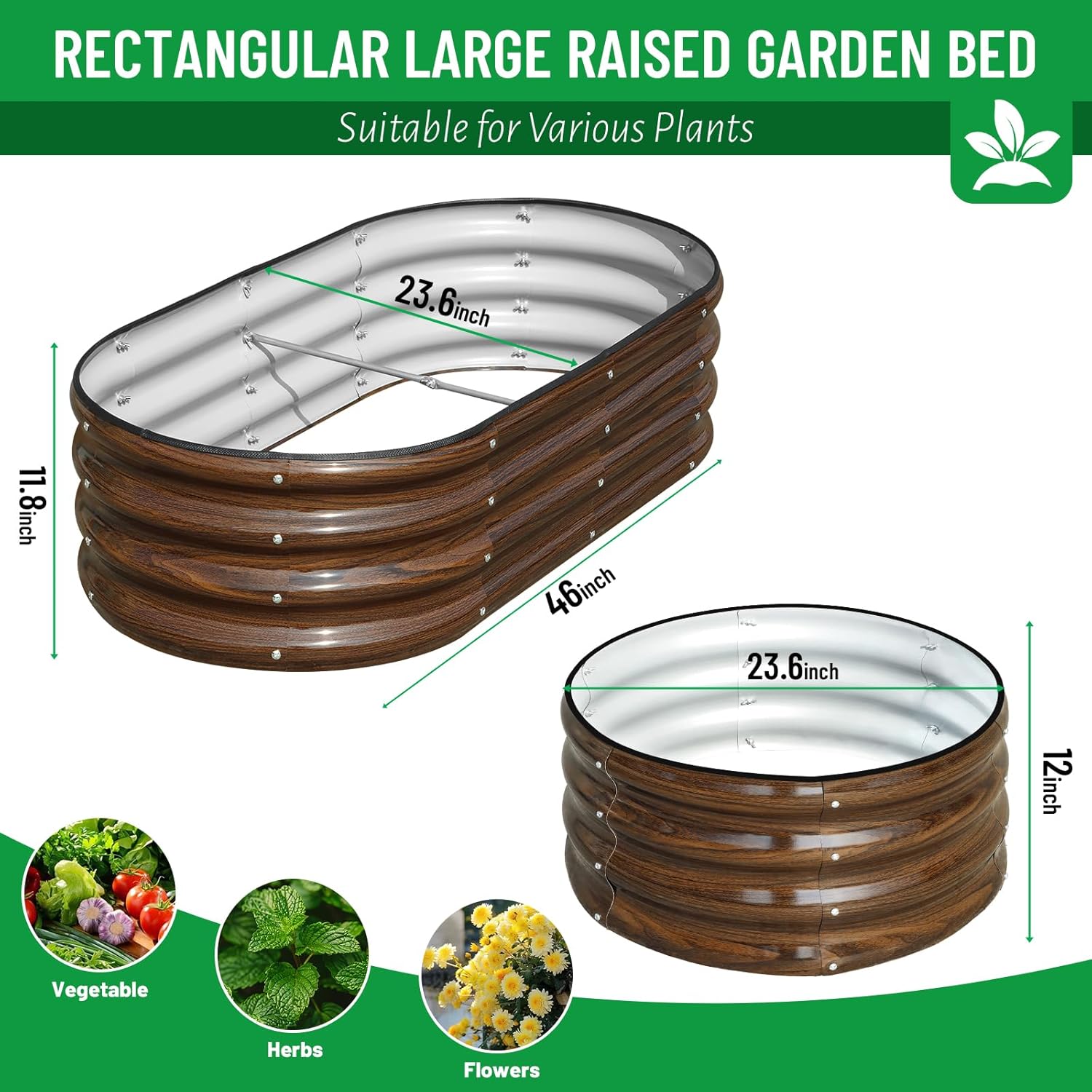 Набор из 3 оцинкованных стальн – обзор и цена Planter Raised Metal
