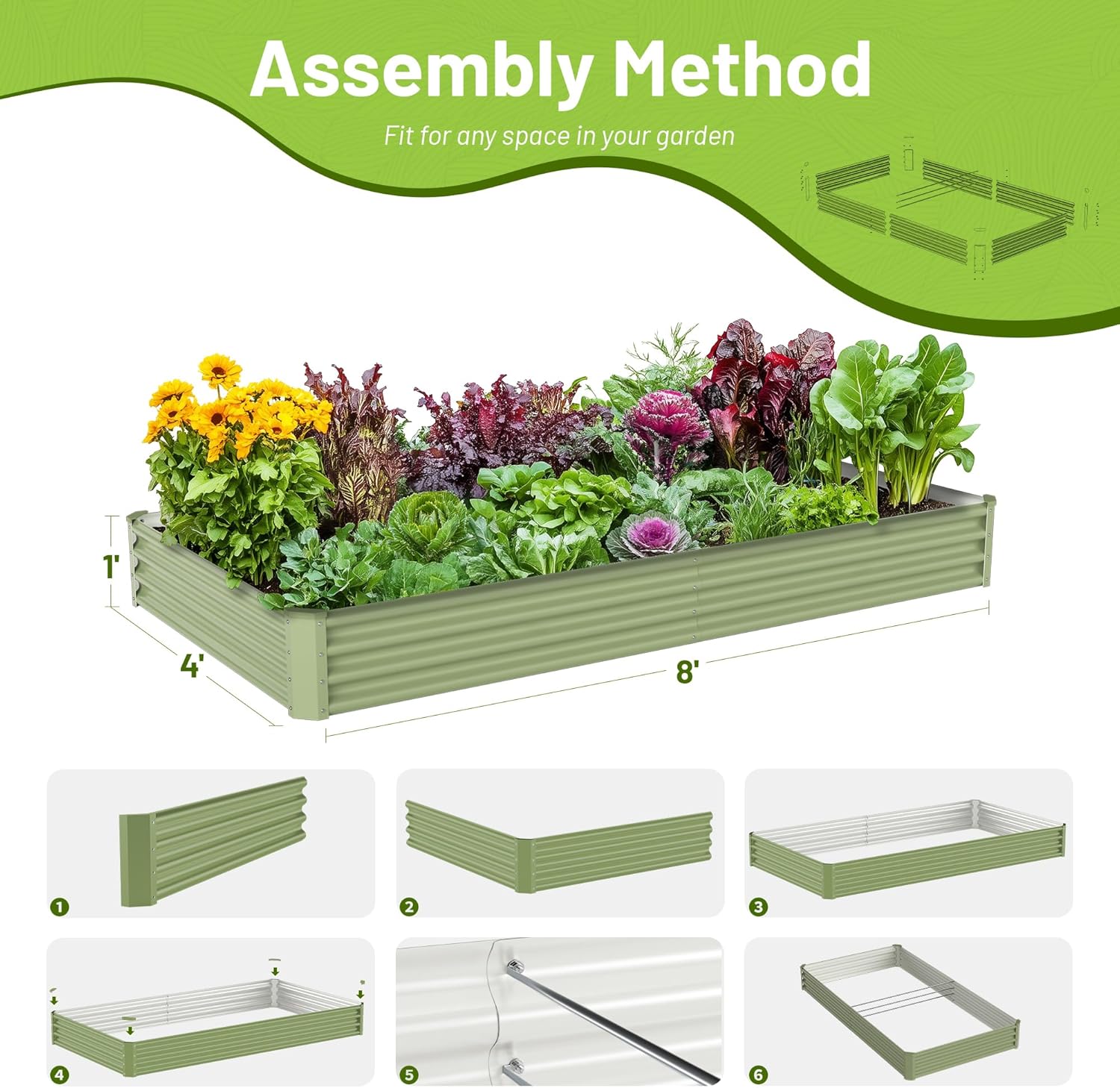 Металлическая оцинкованная гря – обзор и цена Planter Raised Metal