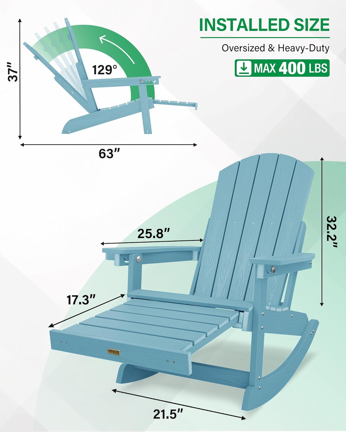 Комплект из 2 кресел-качалок:  – обзор и цена Adirondack Chair Wood