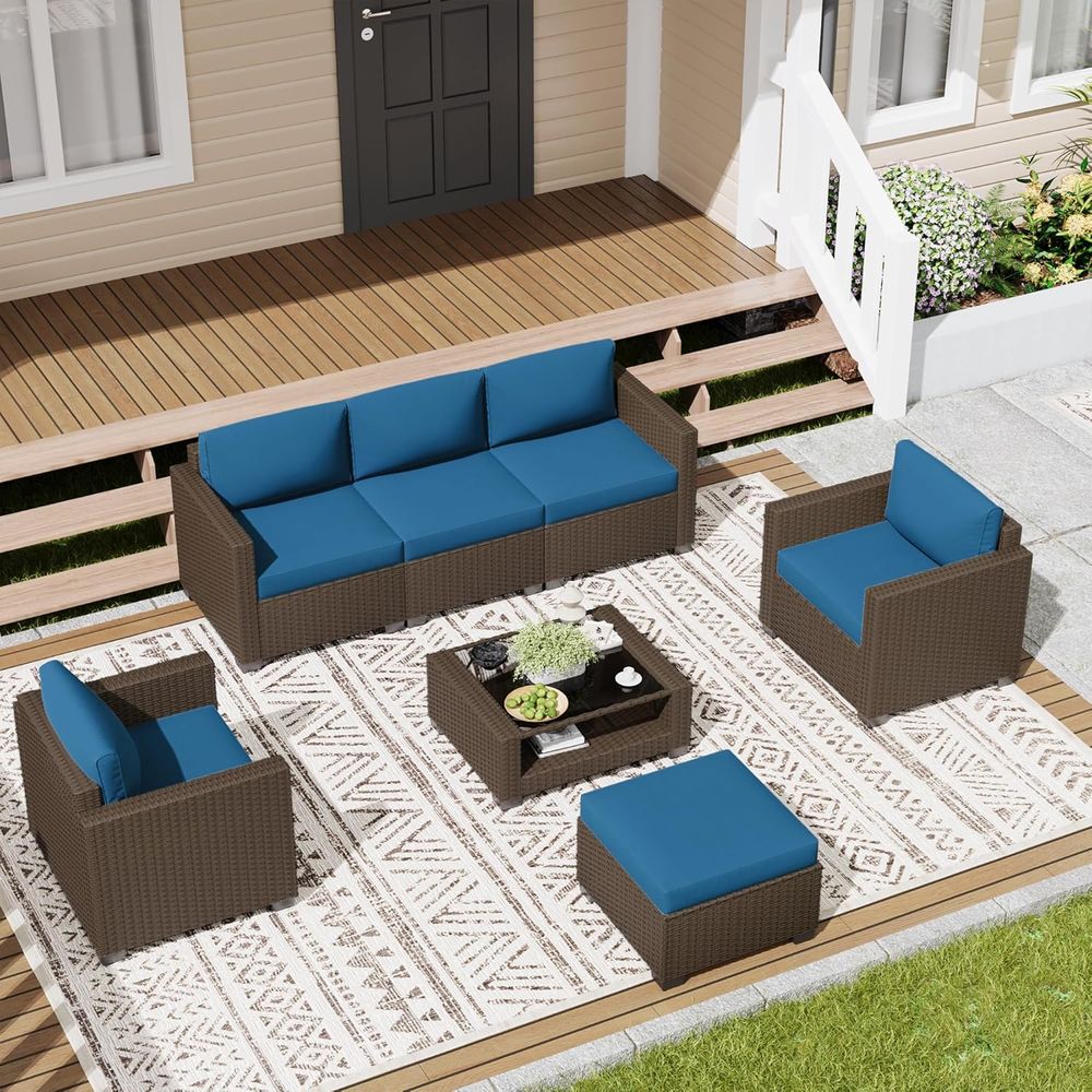 7-предметный комплект садовой  – обзор и цена Outdoor Furniture Table And Chairs