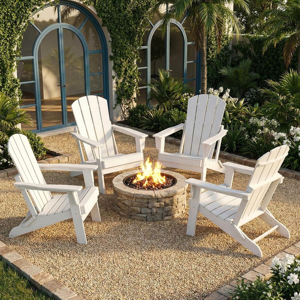 Портативный комплект из 4 белы – обзор и цена Adirondack Chair Wood