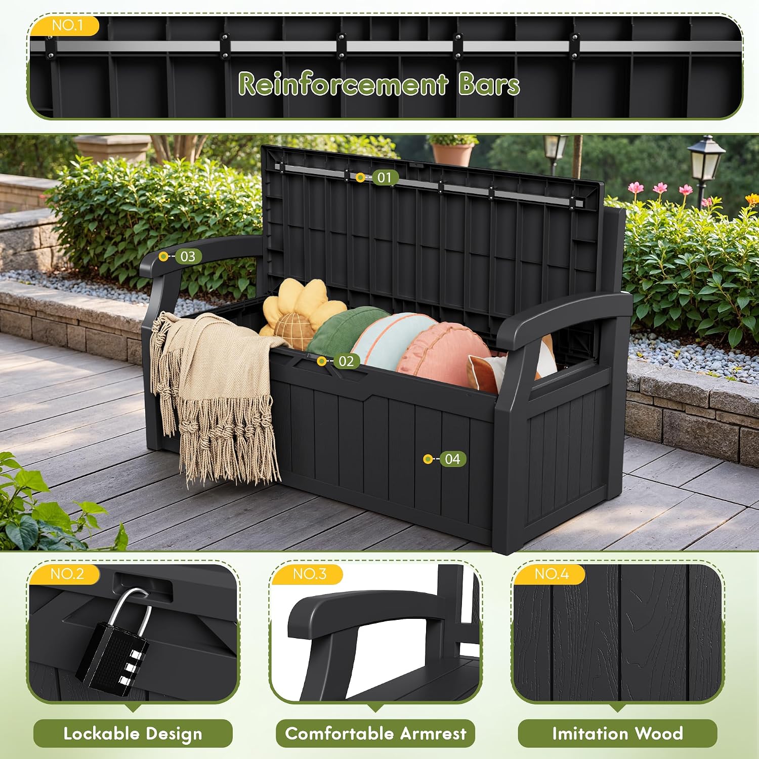 Уличный/домашний ящик для хран – обзор и цена Garden Storage Box