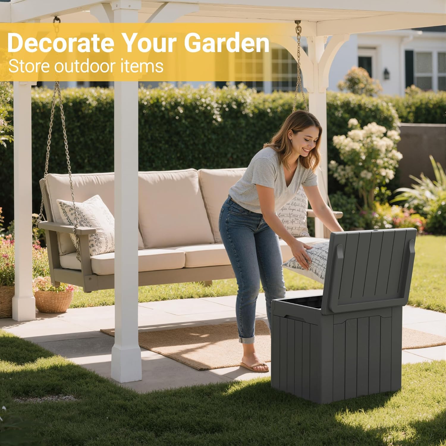 Ящик для хранения на открытом  – обзор и цена Garden Storage Box